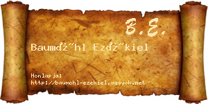 Baumöhl Ezékiel névjegykártya
